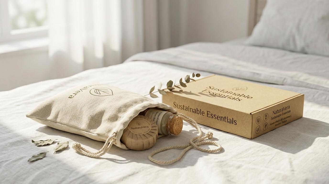 %100 Ham Pamuk NaturaVera El Çantası