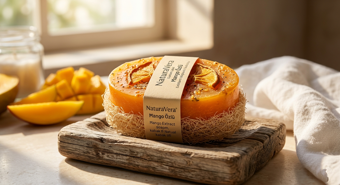 Doğal Lifli Mango Özlü Sabun