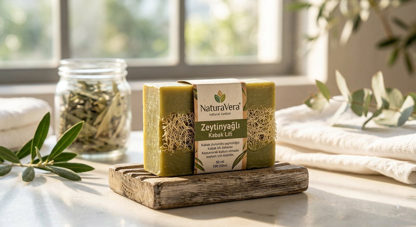 Doğal Lifli Zeytinyağlı Sabun