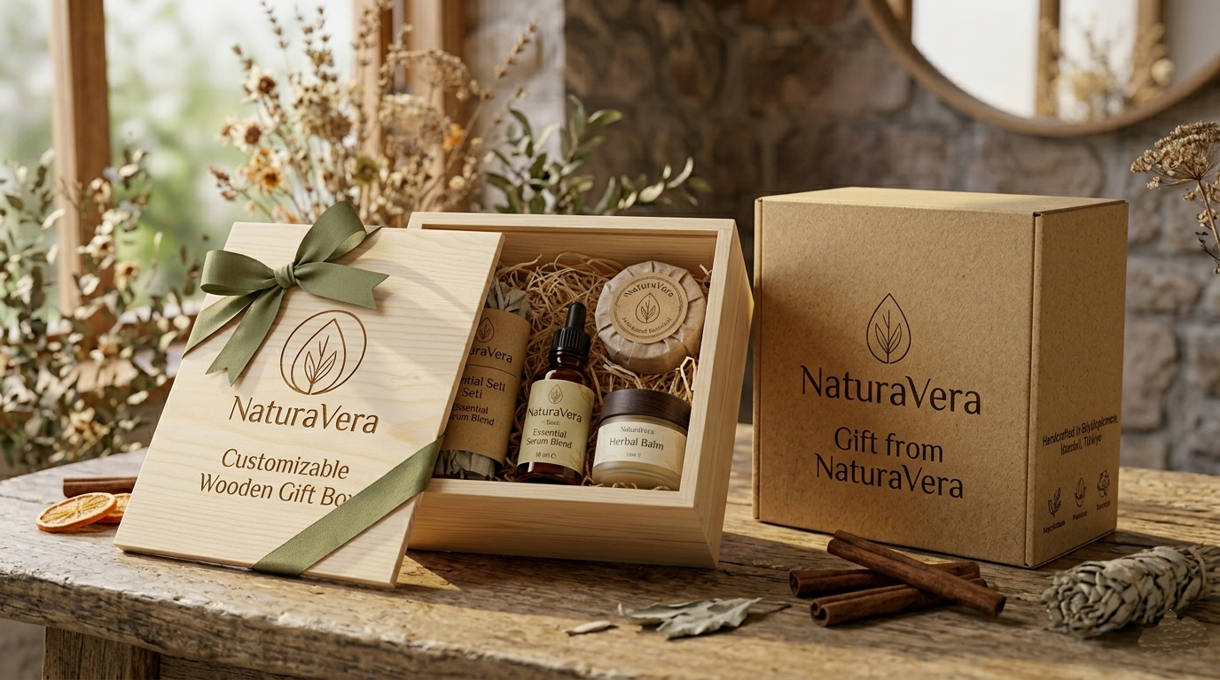 NaturaVera Moments Kişiselleştirilebilir Ahşap Hediye Kutusu