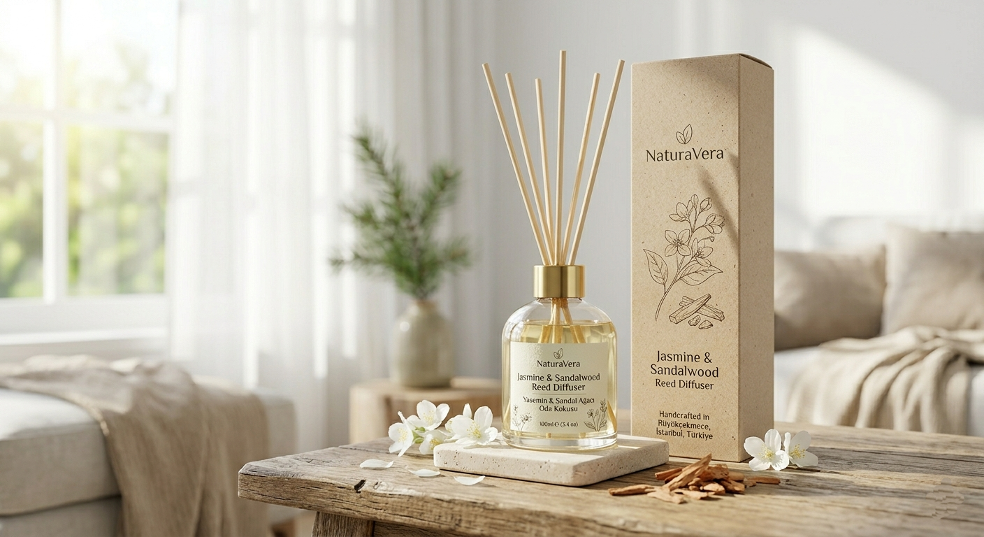 Yasemin & Sandal Ağacı Bambu Çubuklu Oda Kokusu